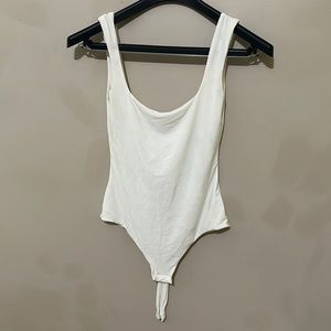 White silk body suit